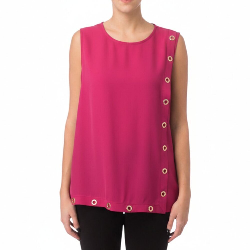 NWT Joseph Ribkoff Sleeveless Grommet Trim Blouse SZ 10​​